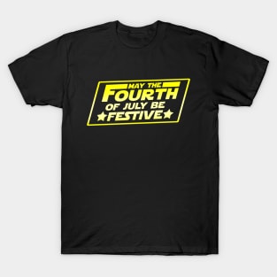 May The 4th Of July Independence Day Slogan T-Shirt